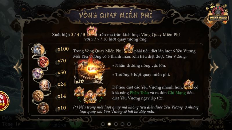 Vòng quay miễn phí giúp game thủ có cơ hội nhận thưởng nhiều hơn