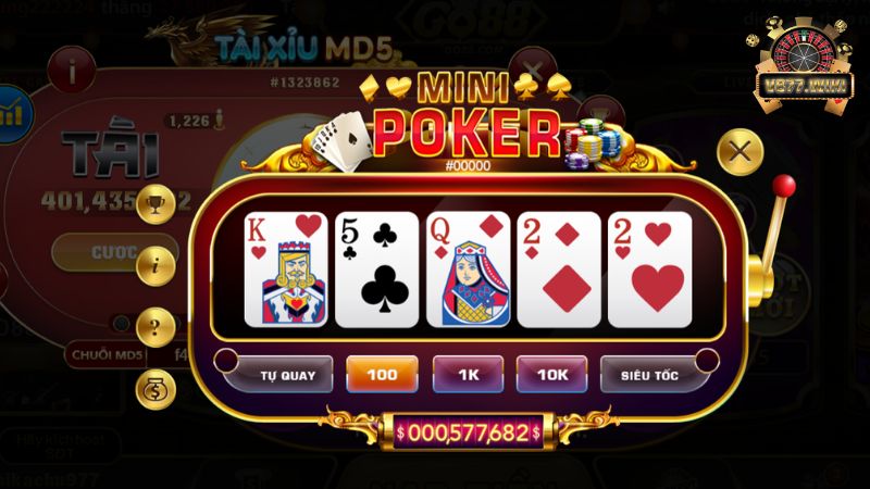 Anh em có thể tham gia chơi game Poker Mini trong khi chờ đợi kết quả trò khác